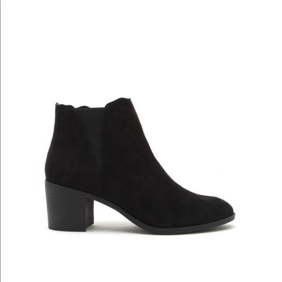 Classic black booties Chunky Heeled - Picture 2 of 3